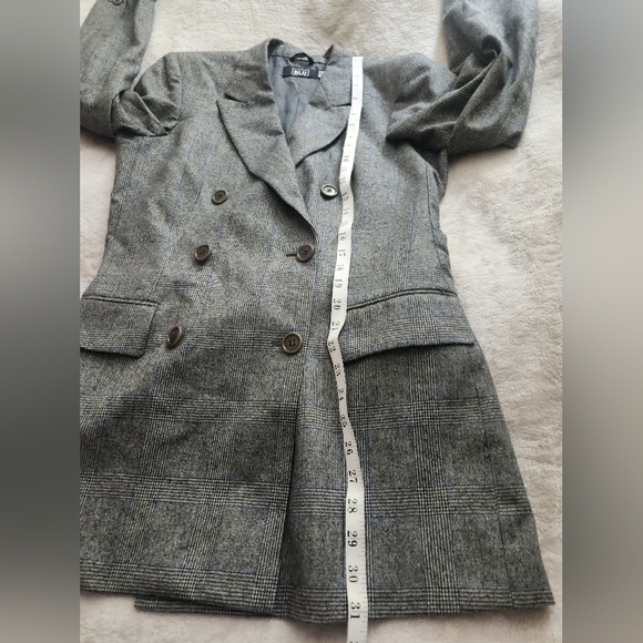 Alberto Aspesi Women’s Set Plaid Double-Breasted Blazer + Pants Sz US XL/ It 48 - Picture 4 of 16